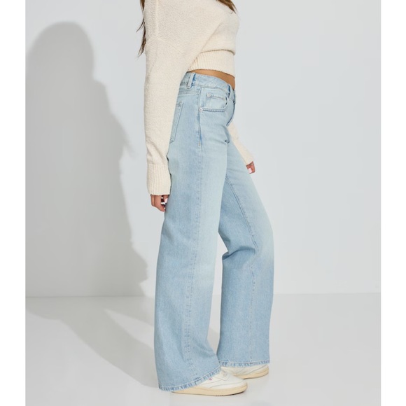 Garage Denim Jambe Large/Wide Leg jeans light wash - Picture 2 of 8